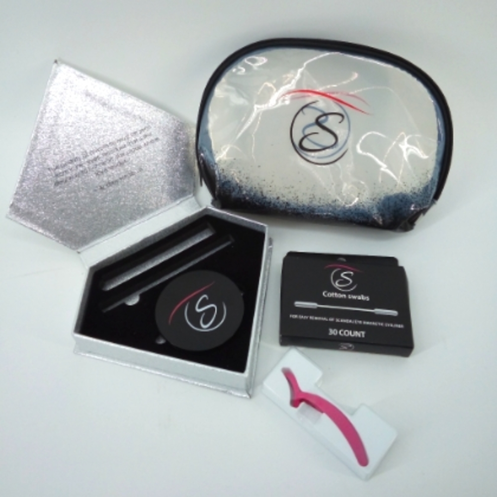 Sattraction x Scandal Eye Lashes Magnetic & Ardell Tool Cotton Swabs Bag
